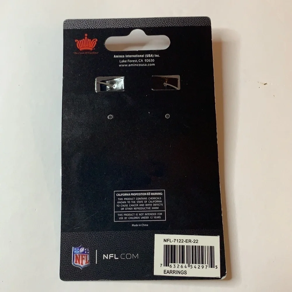 New Orleans Saints Hoop Earrings NFL Logo NWT - Picture 2 of 3